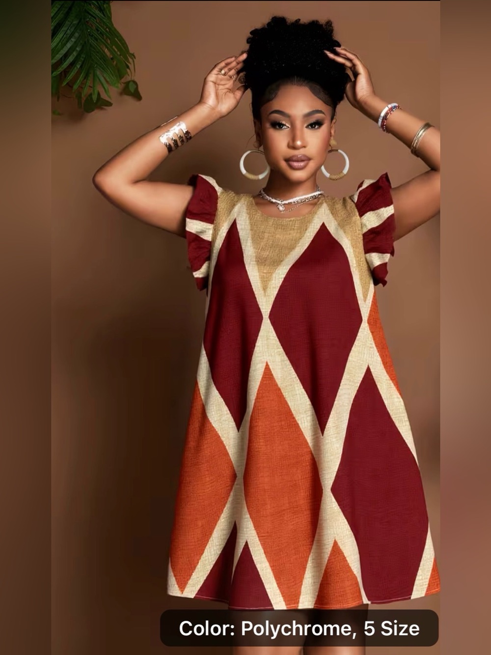 Polychrome Geometric A-Line Dress - Women
